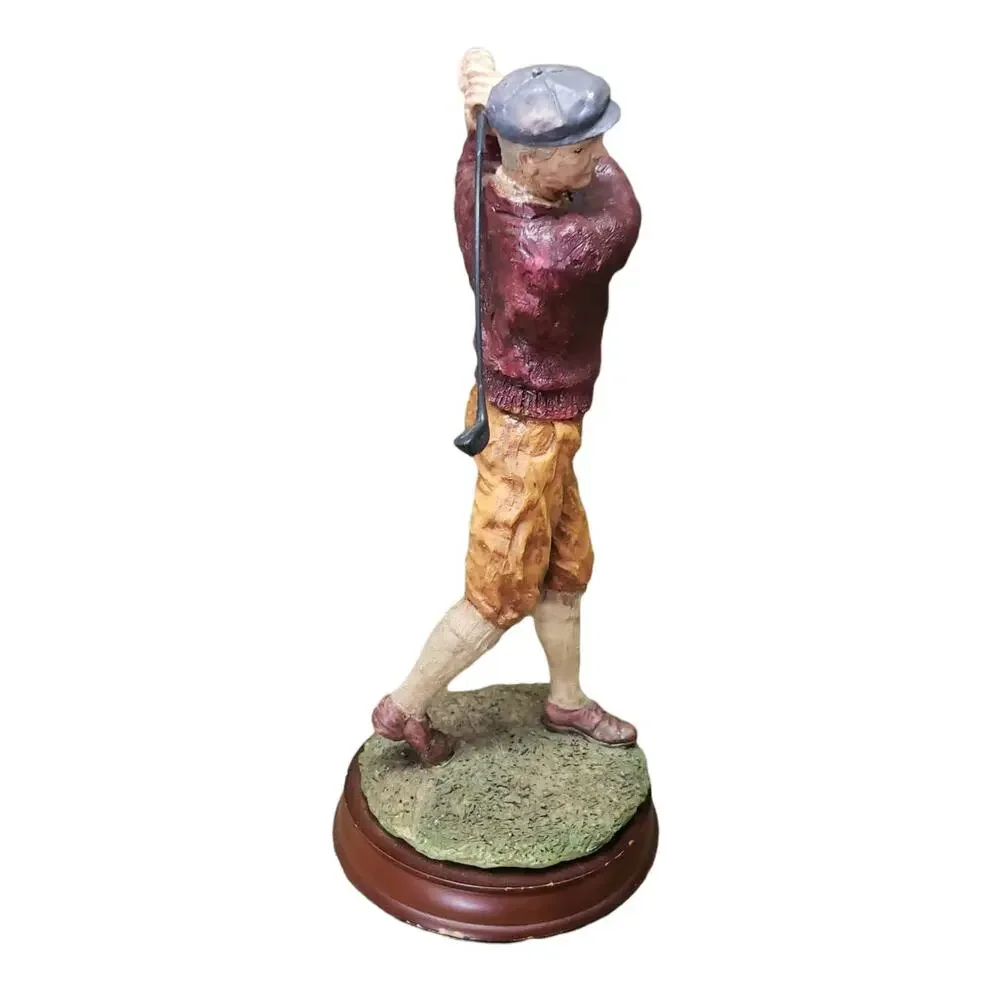 Golf Figurine & The 1992 Viewers Guide To Professional Golf Intergolf Golfax